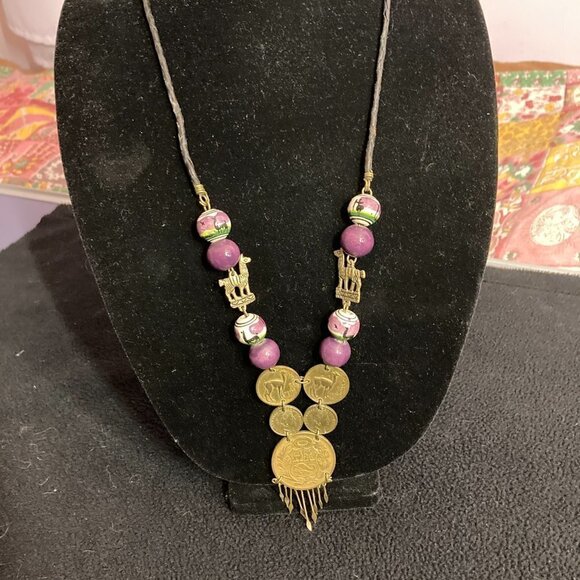 Vintage Peruvian Coin Necklace - Picture 4 of 9